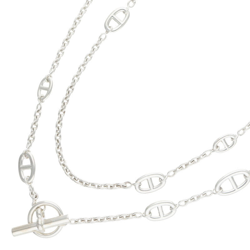 HERMES Farandole Sterling Silver Long Necklace Size ONE SIZE