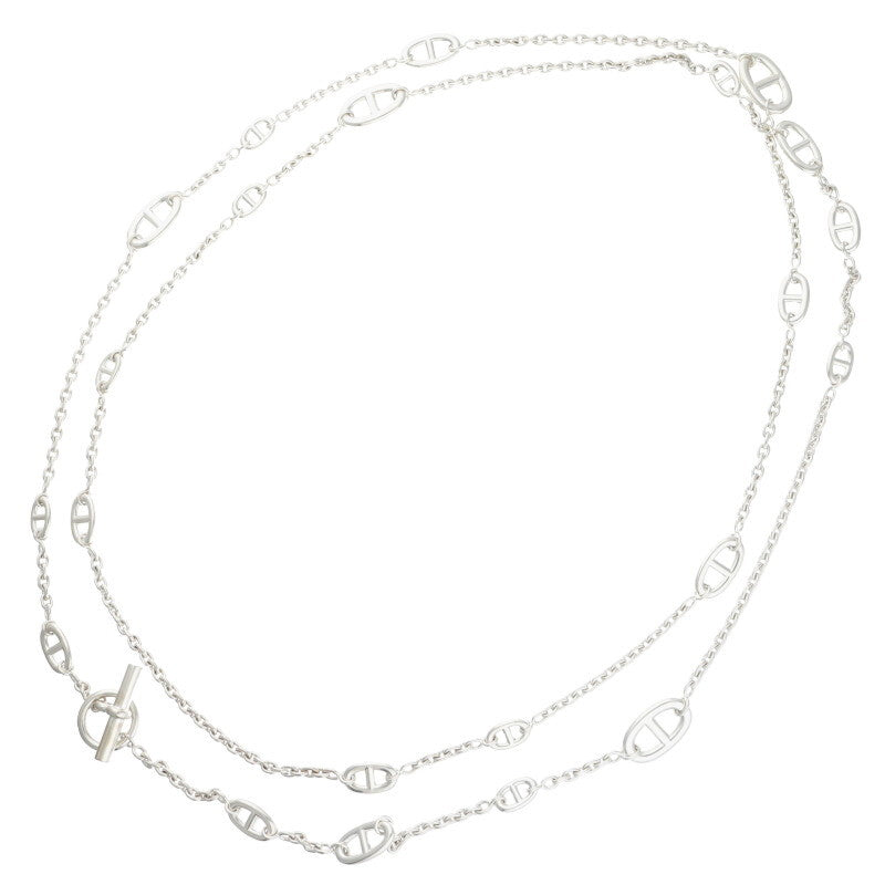 HERMES Farandole Sterling Silver Long Necklace Size ONE SIZE