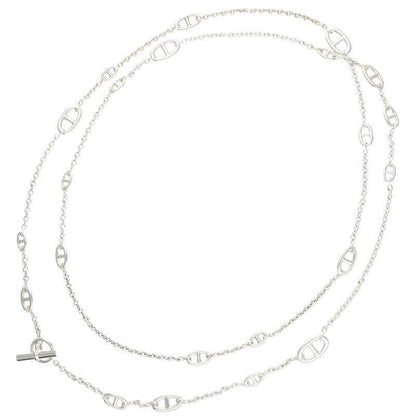 HERMES Farandole Long Necklace Silver Size ONE SIZE