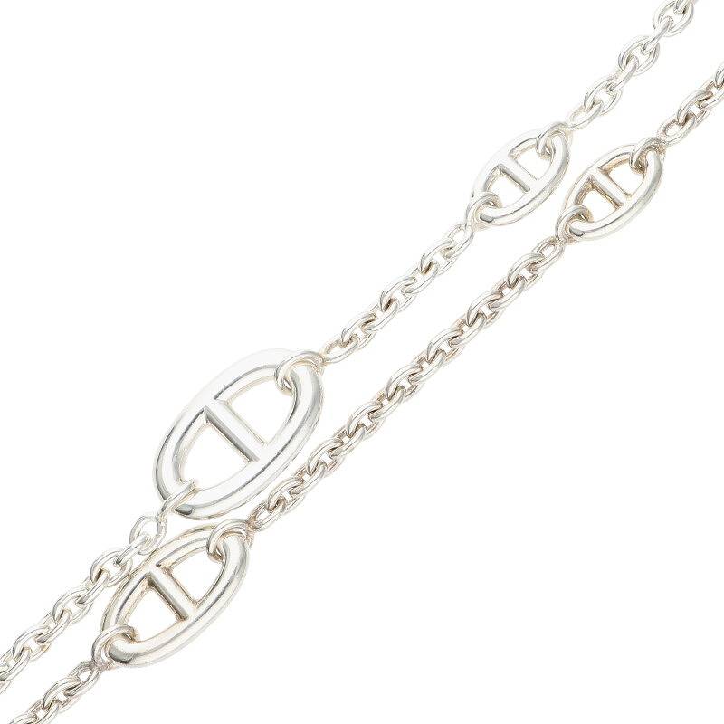 HERMES Farandole Long Necklace Silver Size ONE SIZE