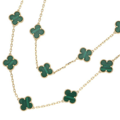VANCLEEF & ARPELS K18YG 20-Motif Malachite Size ONE SIZE