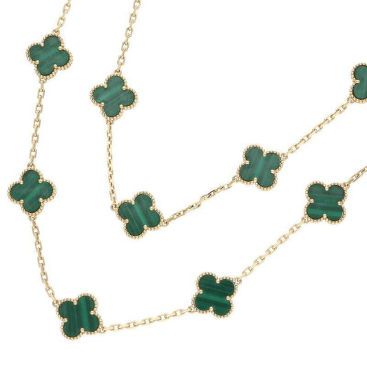 VANCLEEF & ARPELS K18YG 20-Motif Malachite Size ONE SIZE