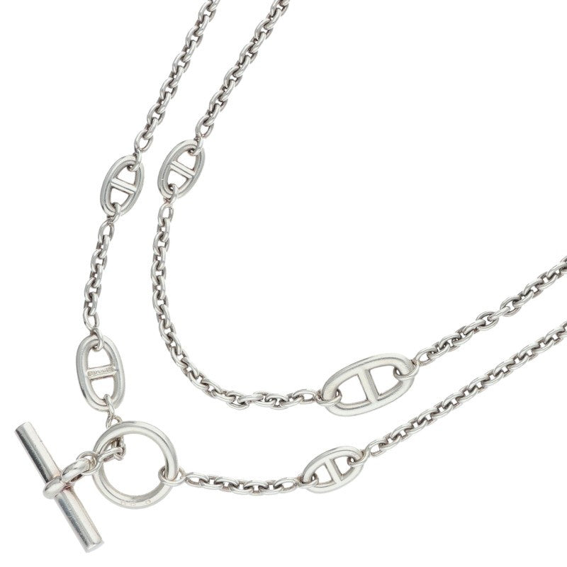 HERMES Farandole Sterling Silver Long Necklace Size ONE SIZE