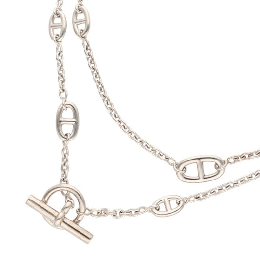 HERMES Farandole Long Necklace Silver Size ONE SIZE
