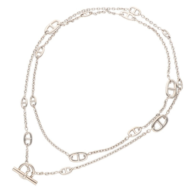 HERMES Farandole Long Necklace Silver Size ONE SIZE