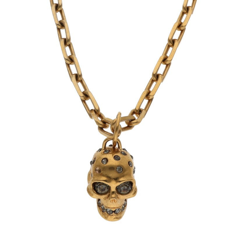 Alexander McQUEEN Rhinestone Skull Necklace Size ONE SIZE