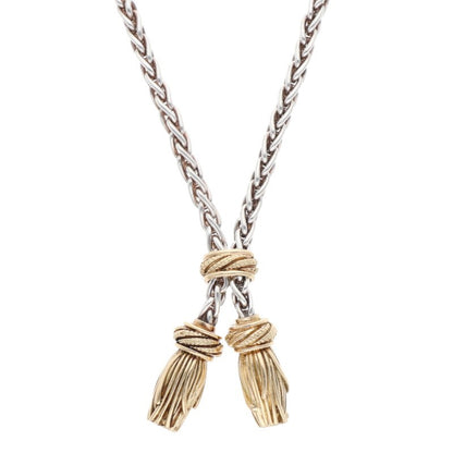 HERMES Ariane Vintage Necklace Silver/Gold Size ONE SIZE