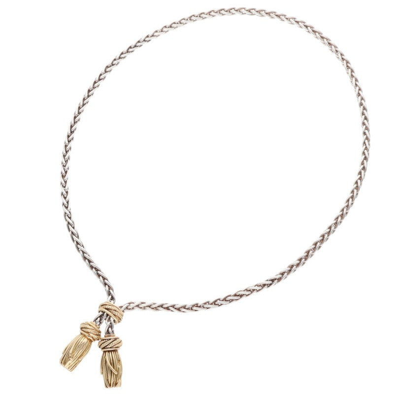 HERMES Ariane Vintage Necklace Silver/Gold Size ONE SIZE