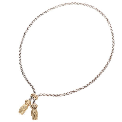 HERMES Ariane Vintage Necklace Silver/Gold Size ONE SIZE