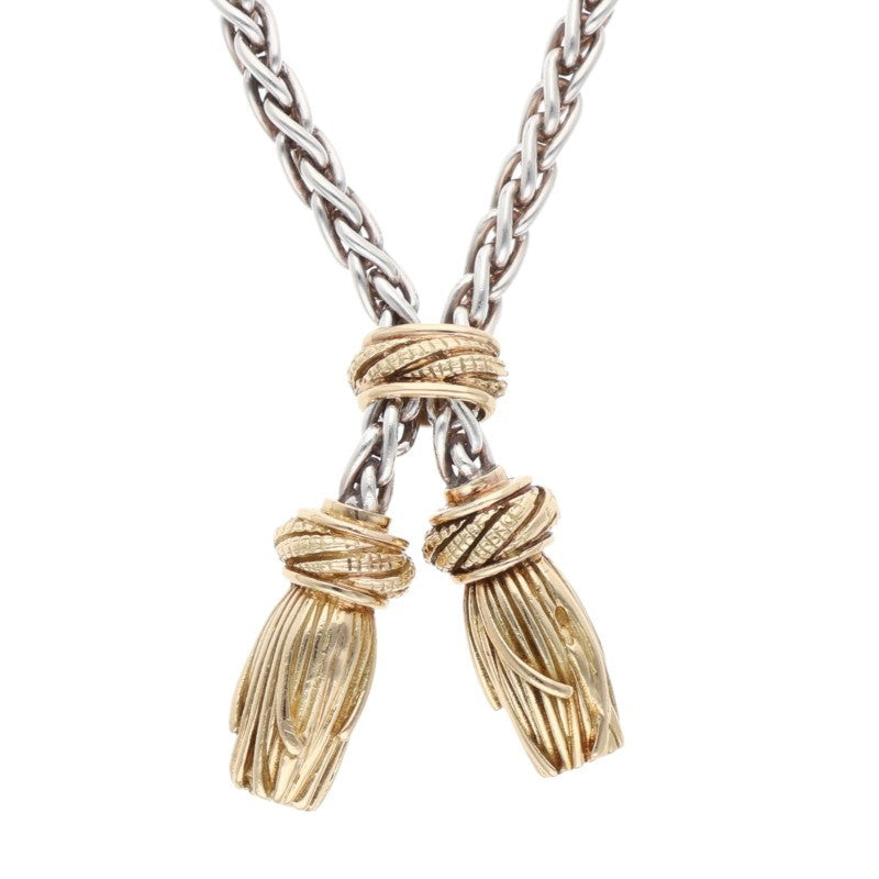 HERMES Ariane Vintage Necklace Silver/Gold Size ONE SIZE