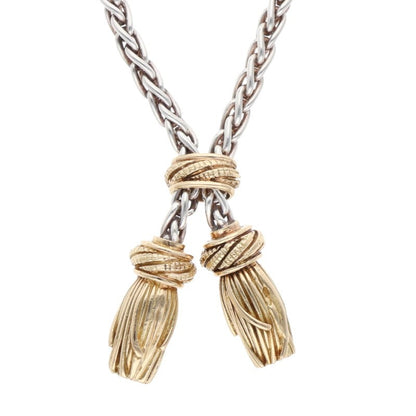 HERMES Ariane Vintage Necklace Silver/Gold Size ONE SIZE