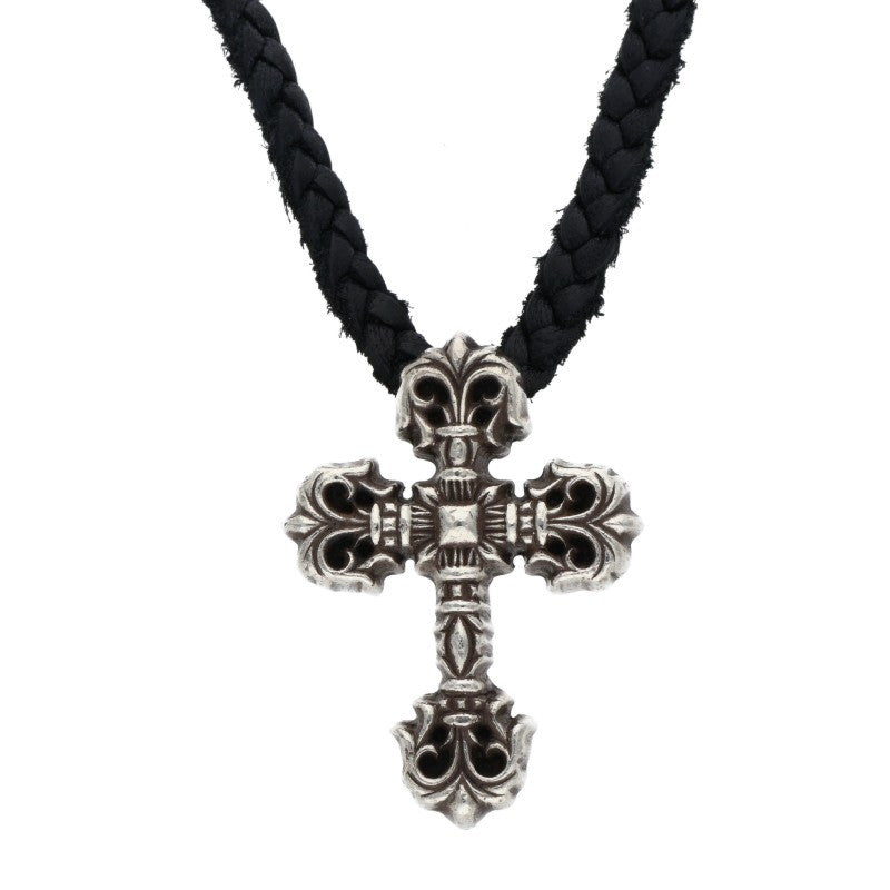 Chrome Hearts XS Filigree Cross Leather Braid Size ONE SIZE