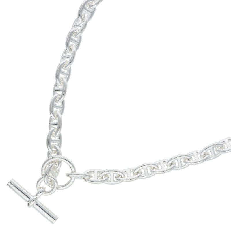 HERMES Chaine d'Ancre Silver Choker Necklace Size ONE SIZE