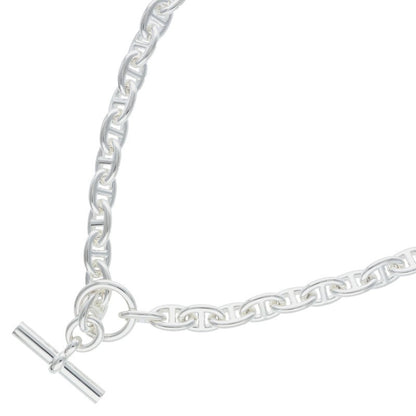 HERMES Chaine d'Ancre Silver Choker Necklace Size ONE SIZE
