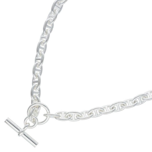 HERMES Chaine d'Ancre Silver Choker Necklace Size ONE SIZE