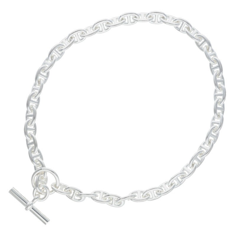 HERMES Chaine d'Ancre Silver Choker Necklace Size ONE SIZE