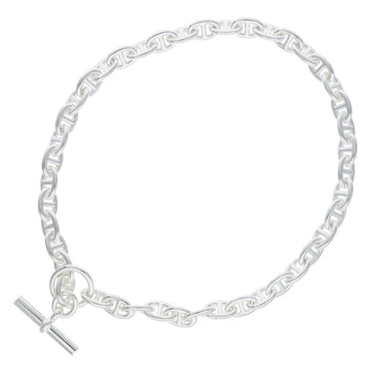 HERMES Chaine d'Ancre Silver Choker Necklace Size ONE SIZE