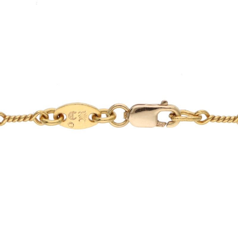 Chrome Hearts 22K Twist Chain Gold Necklace Size ONE Yellow