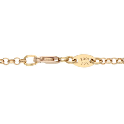 Chrome Hearts 22K Roll Chain Gold Necklace Size ONE Yellow