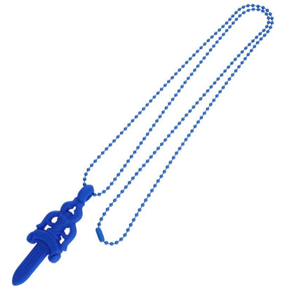 Chrome Hearts Large Rubber Dagger Blue (Silver 10.91g)