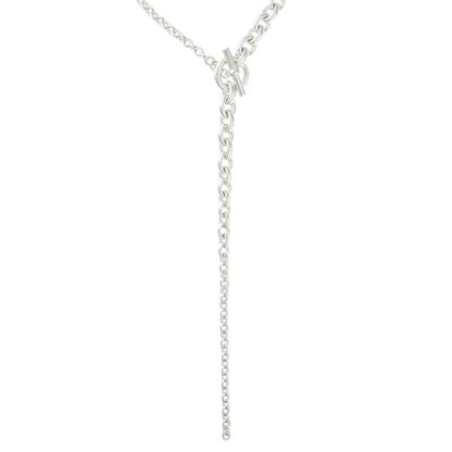 HERMES Crescendo Long Silver Necklace Size ONE SIZE