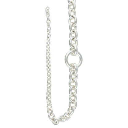 HERMES Crescendo Long Silver Necklace Size ONE SIZE