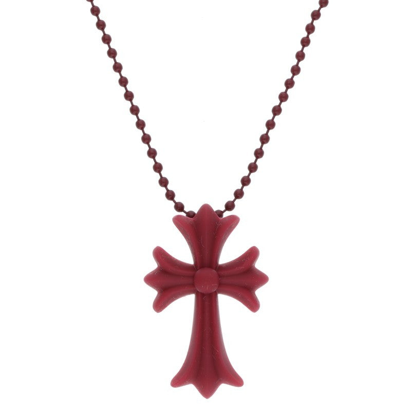 Chrome Hearts Small Rubber Red (Silver 8.71g)