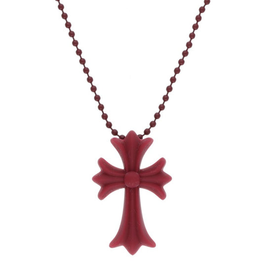 Chrome Hearts Small Rubber Red (Silver 8.71g)