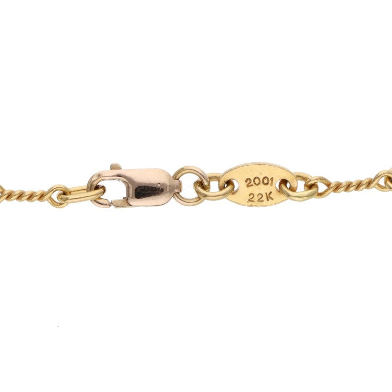 Chrome Hearts 22K Yellow Gold Chain Necklace Size 18INCH