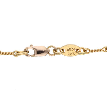 Chrome Hearts 22K Yellow Gold Chain Necklace Size 18INCH