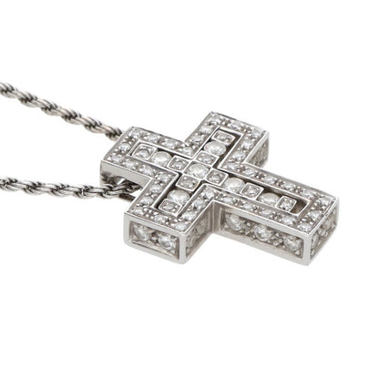 DAMIANI Belle Epoque XS 18K WG Diamond Cross Size ONE SIZE