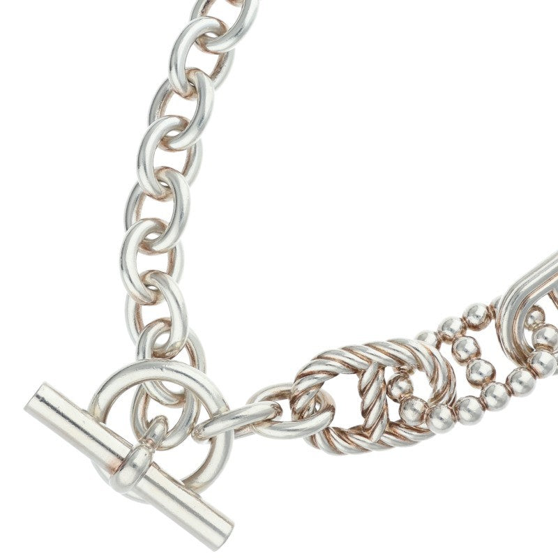 HERMES Parade TGM Silver Necklace Size ONE SIZE