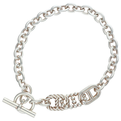 HERMES Parade TGM Silver Necklace Size ONE SIZE