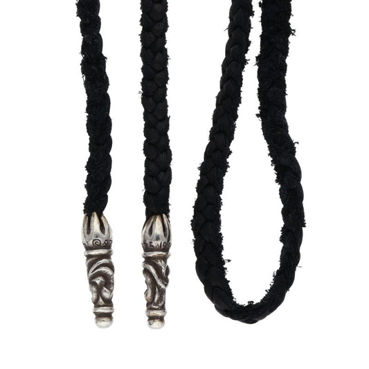 Chrome Hearts Leather scroll braid Silver (Silver 10.47g)
