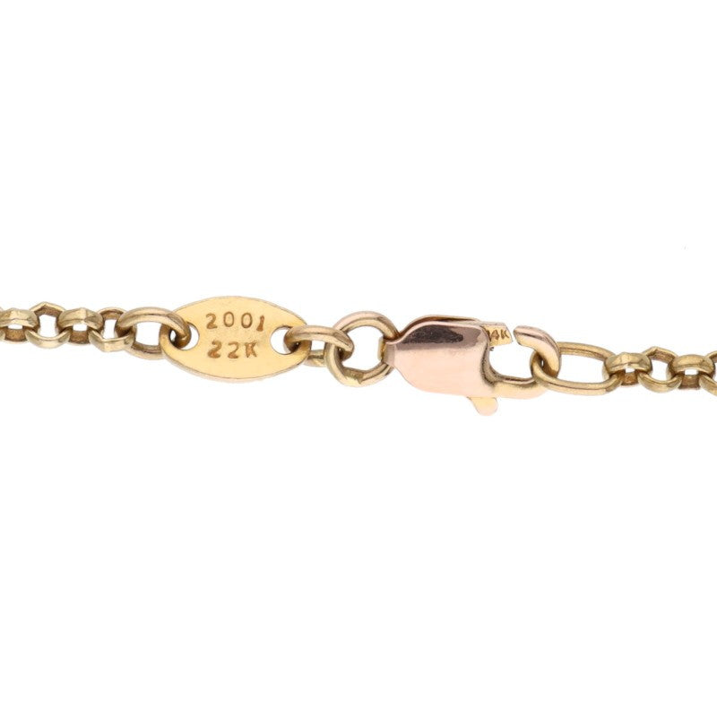 Chrome Hearts 22K 14K Yellow Gold 16in Roll Size ONE SIZE