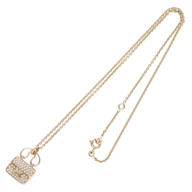 HERMES Amulette Constance 18K PG Diamond Bag Size ONE SIZE