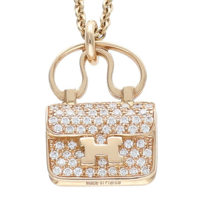 HERMES Amulette Constance 18K PG Diamond Bag Size ONE SIZE