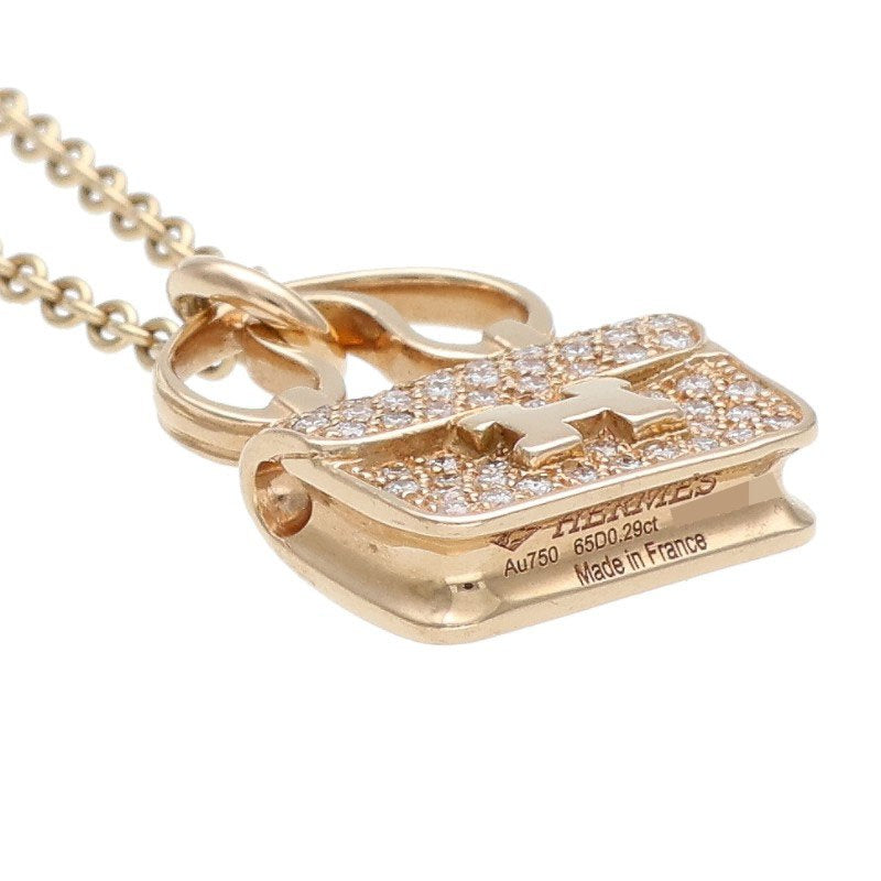 HERMES Amulette Constance 18K PG Diamond Bag Size ONE SIZE