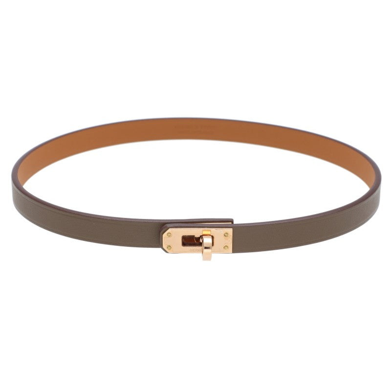HERMES Mini Kelly Etoupe Swift Leather Choker Size ONE SIZE