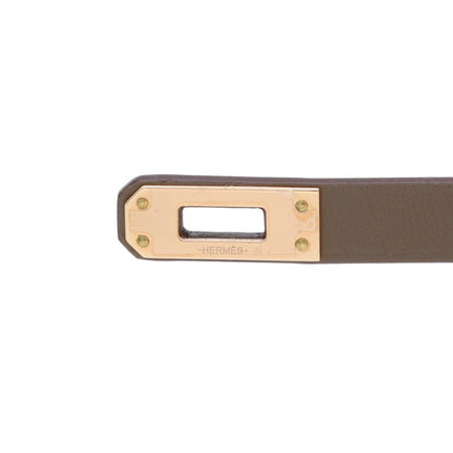 HERMES Mini Kelly Etoupe Swift Leather Choker Size ONE SIZE