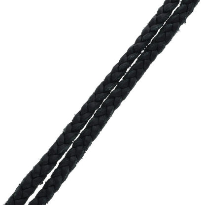 Chrome Hearts Scrolled leather trim Silver necklace Black x Silver (Silver 11.73g)