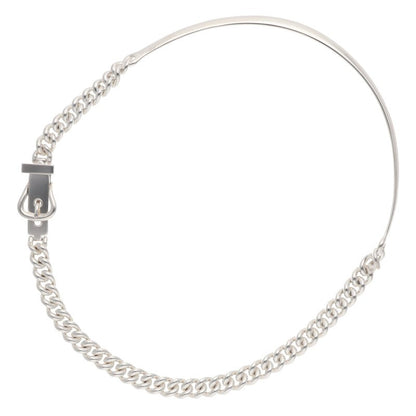 HERMES Boucle Sellier 2024 Silver Necklace Size ONE SIZE