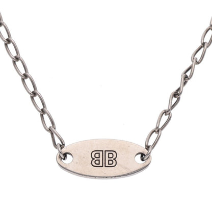 Balenciaga Logo Chain Necklace Silver (Silver 8.8g)