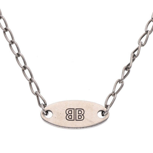 Balenciaga Logo Chain Necklace Silver (Silver 8.8g)