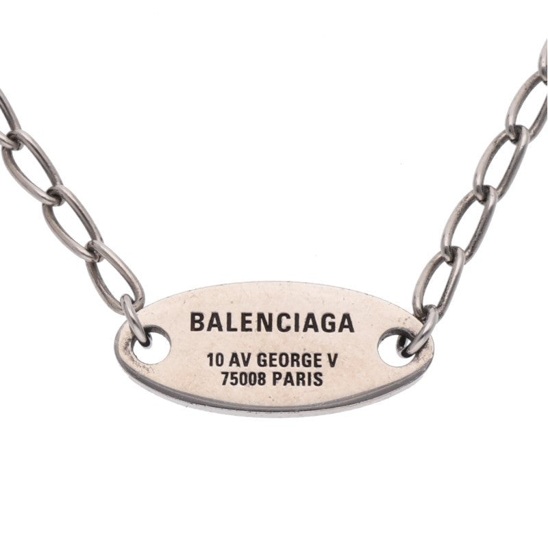 Balenciaga Logo Chain Necklace Silver (Silver 8.8g)