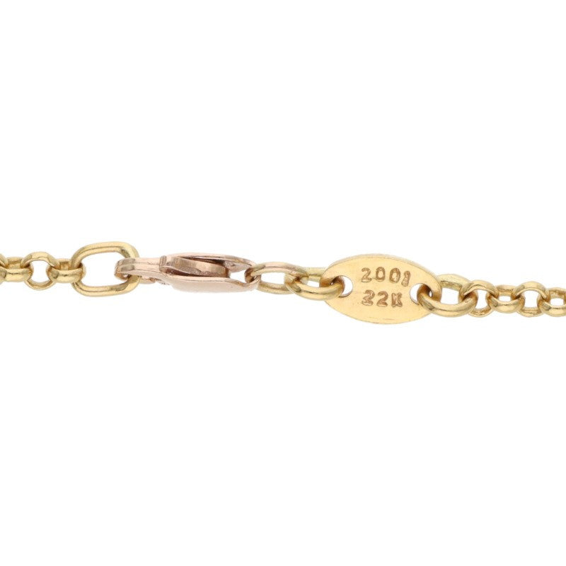 Chrome Hearts 22K Roll Chain 16 Gold Necklace Size ONE SIZE