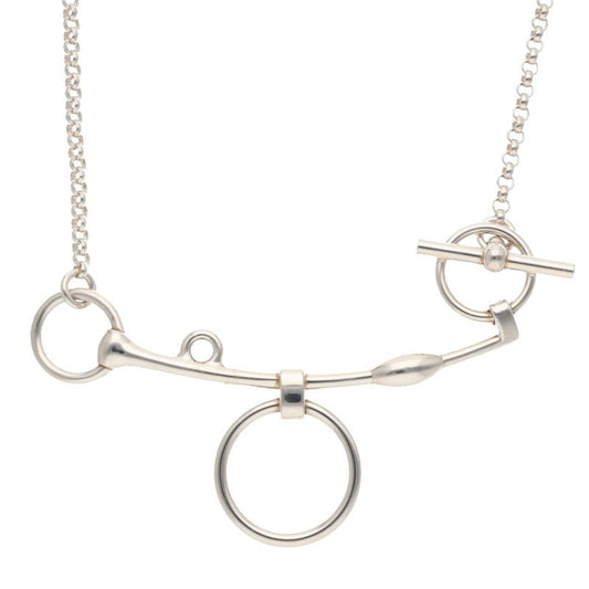 HERMES Mors de Bride Silver Necklace Size ONE SIZE