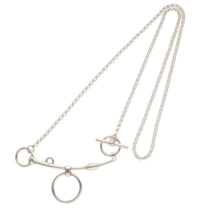 HERMES Mors de Bride Silver Necklace Size ONE SIZE