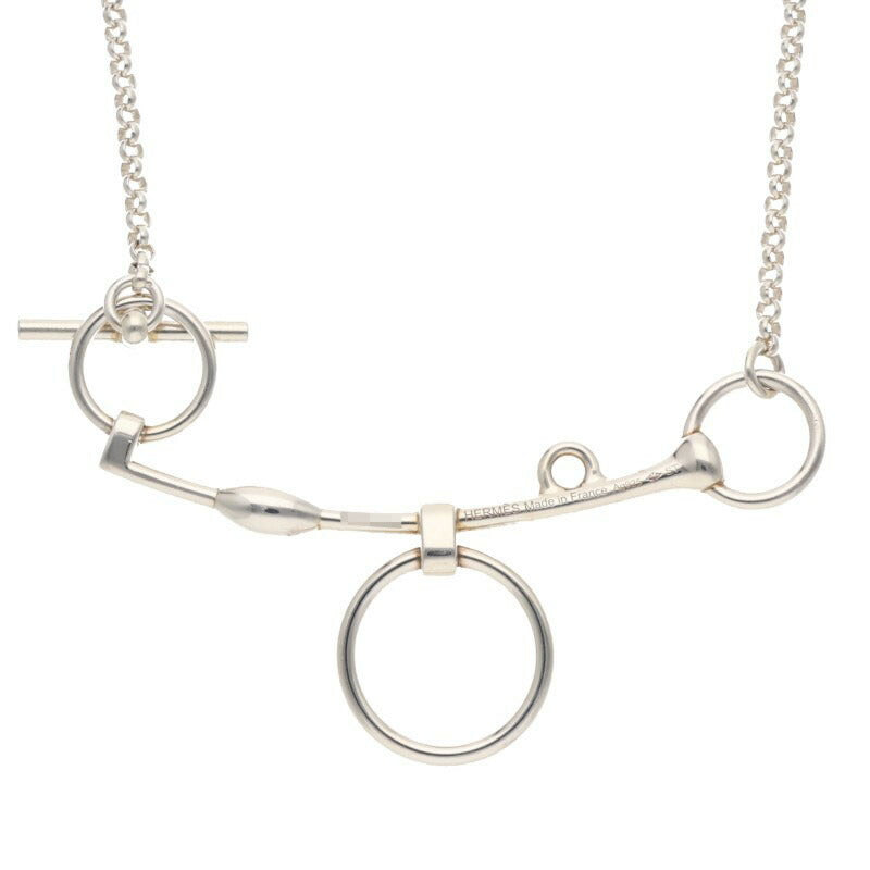 HERMES Mors de Bride Silver Necklace Size ONE SIZE