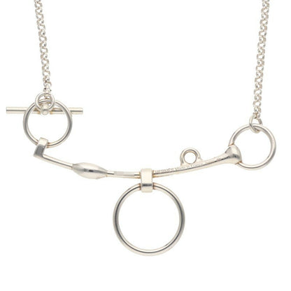 HERMES Mors de Bride Silver Necklace Size ONE SIZE